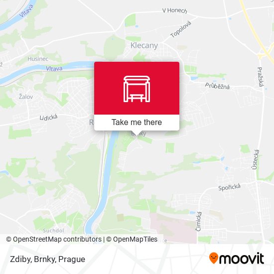 Карта Zdiby, Brnky