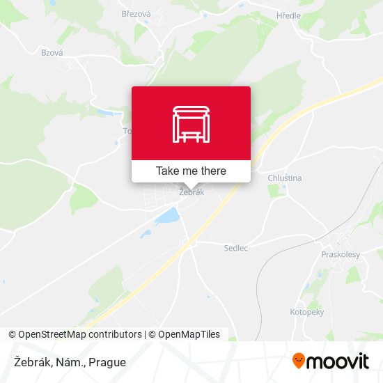 Карта Žebrák, Nám.