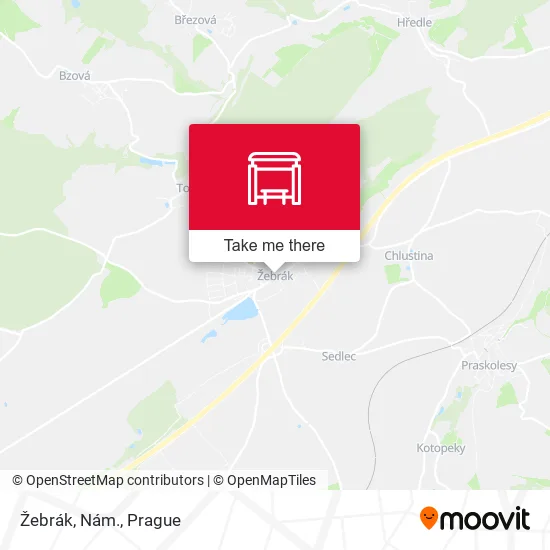 Карта Žebrák, Nám.