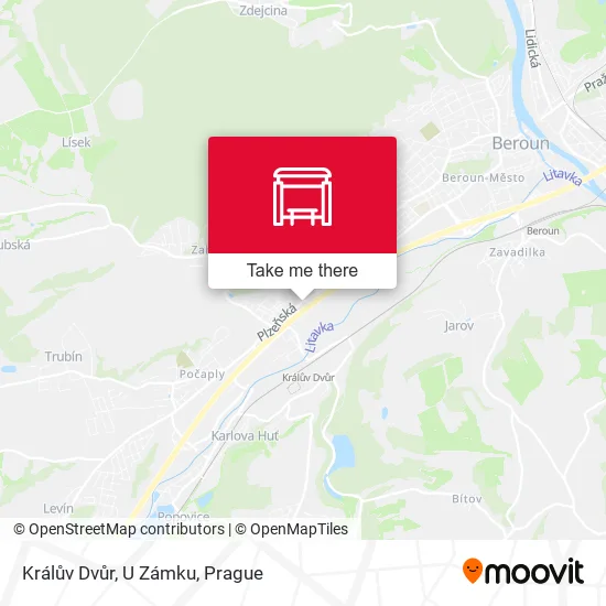 Карта Králův Dvůr, U Zámku