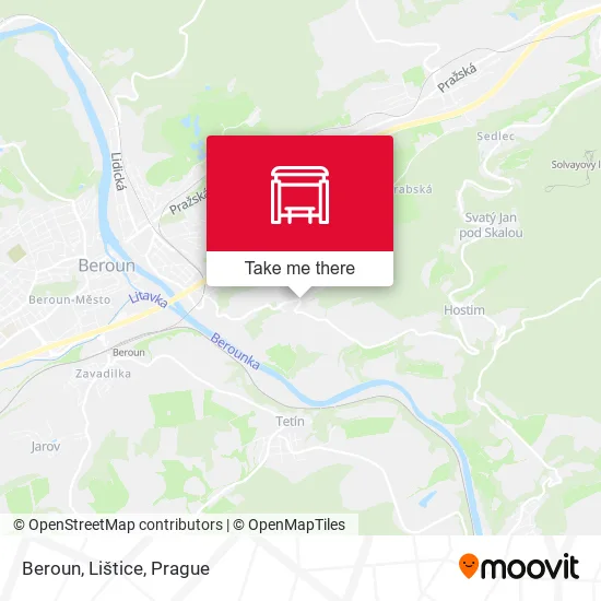 Карта Beroun, Lištice