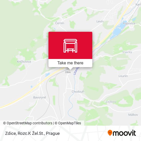 Zdice, Rozc.K Žel.St. map