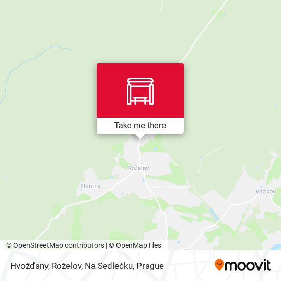 Hvožďany, Roželov, Na Sedlečku map