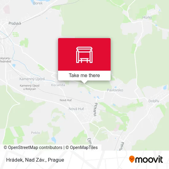 Карта Hrádek, Nad Záv.
