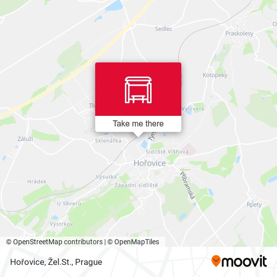 Hořovice, Žel.St. map