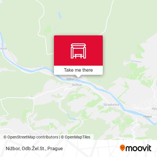 Nižbor, Odb.Žel.St. map