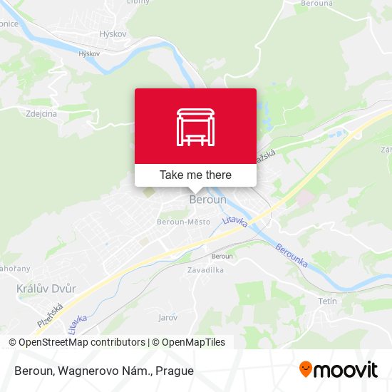 Beroun, Wagnerovo Nám. map