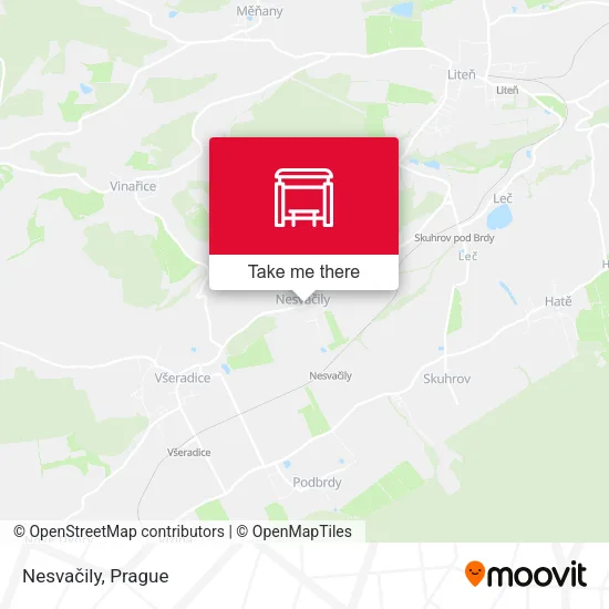 Карта Nesvačily