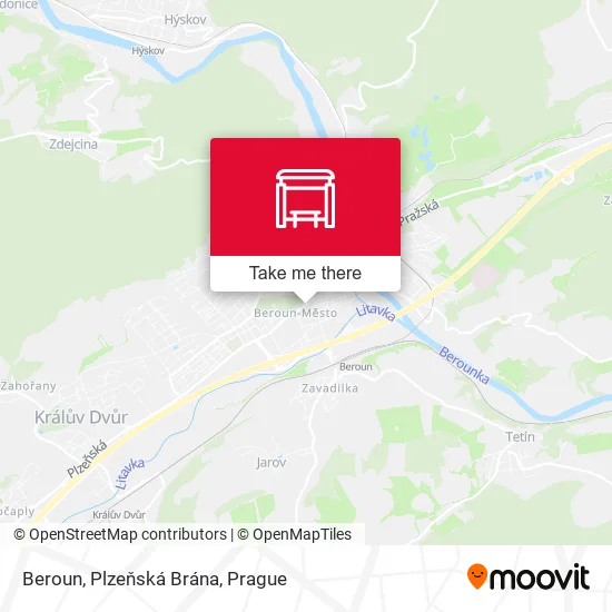 Карта Beroun, Plzeňská Brána