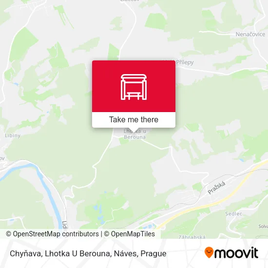 Карта Chyňava, Lhotka U Berouna, Náves