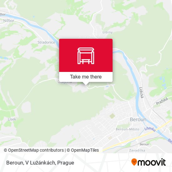 Beroun, V Lužánkách map