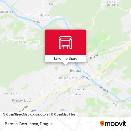 Карта Beroun, Bezručova
