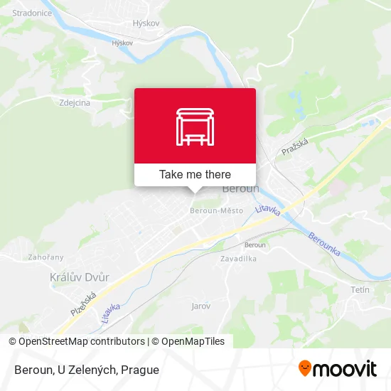 Карта Beroun, U Zelených