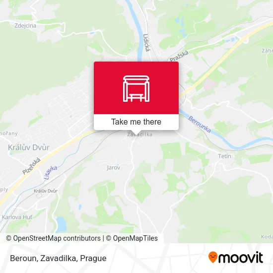 Карта Beroun, Zavadilka