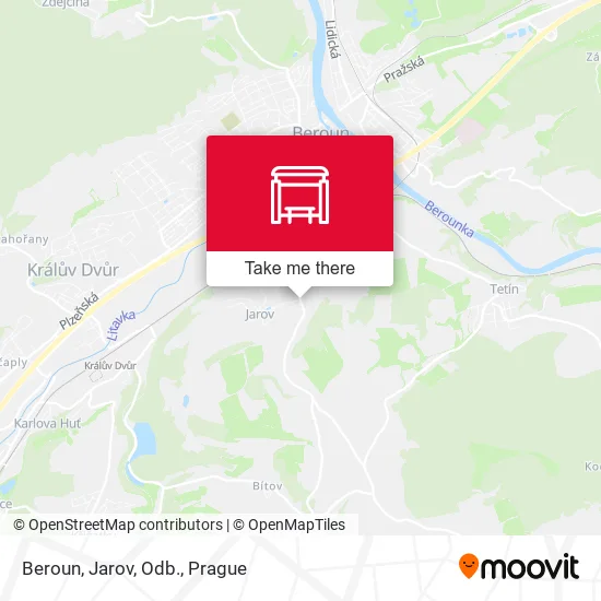 Карта Beroun, Jarov, Odb.