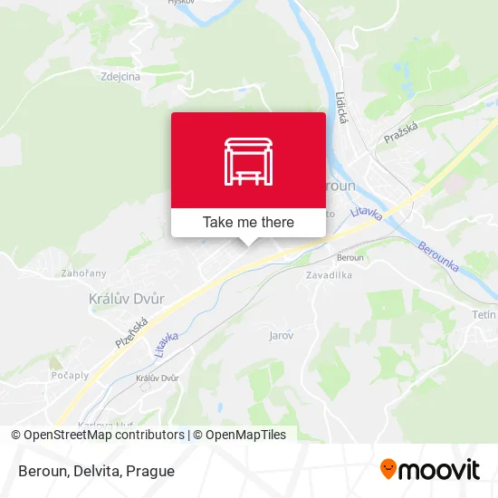 Карта Beroun, Delvita