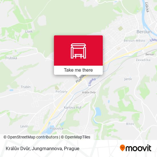 Králův Dvůr, Jungmannova map