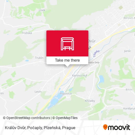 Карта Králův Dvůr, Počaply, Plzeňská