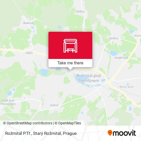 Rožmitál P.Tř., Starý Rožmitál map