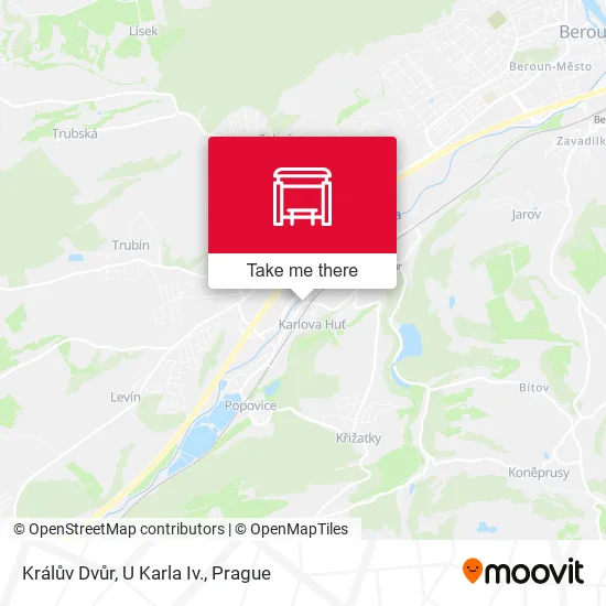 Карта Králův Dvůr, U Karla Iv.
