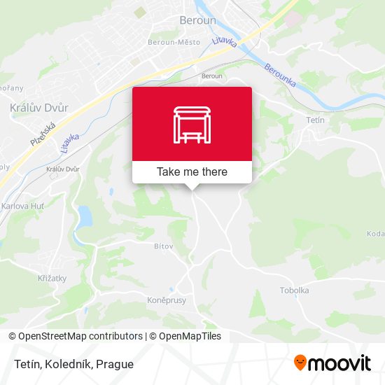 Tetín, Koledník map