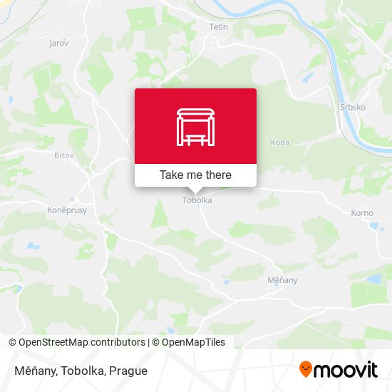 Карта Měňany, Tobolka