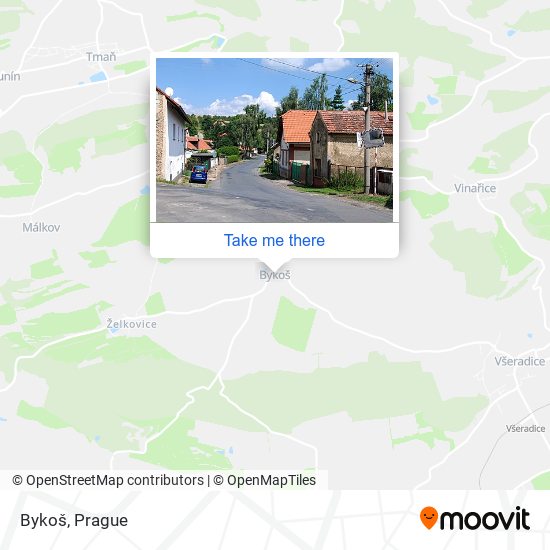 Bykoš map