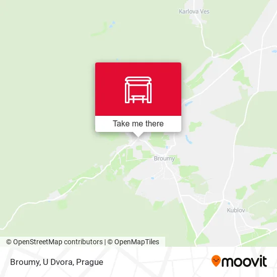 Карта Broumy, U Dvora