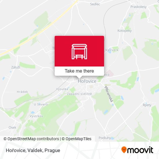 Hořovice, Valdek map