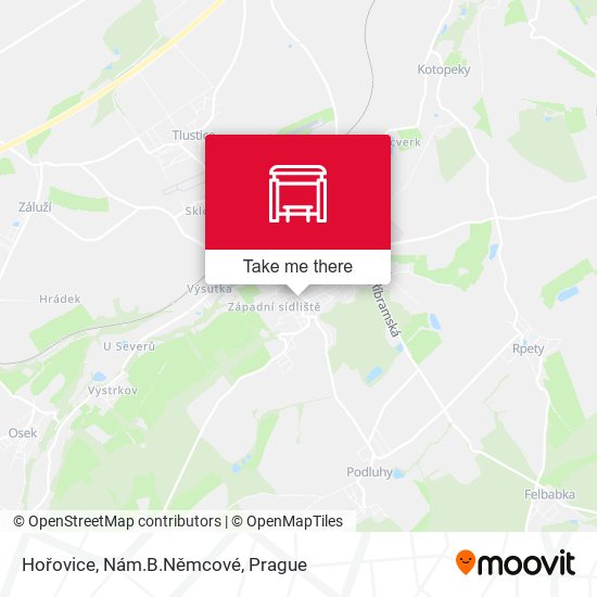 Hořovice, Nám.B.Němcové map