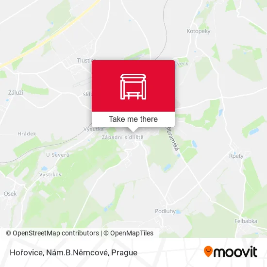 Карта Hořovice, Nám.B.Němcové