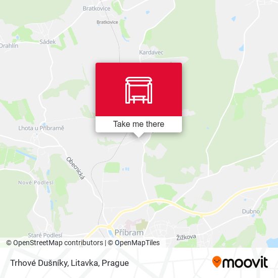 Trhové Dušníky, Litavka map