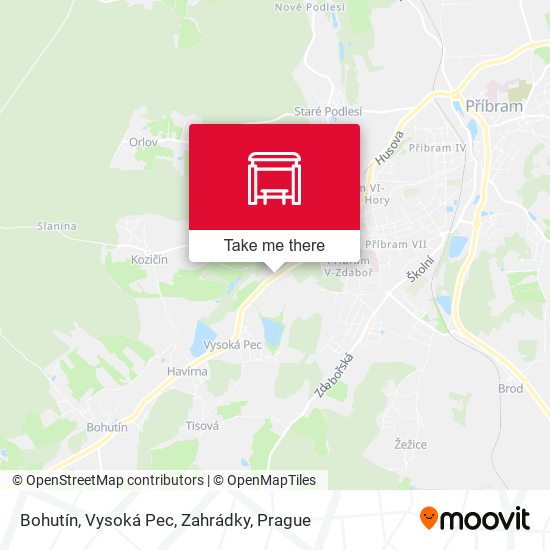 Bohutín, Vysoká Pec, Zahrádky map