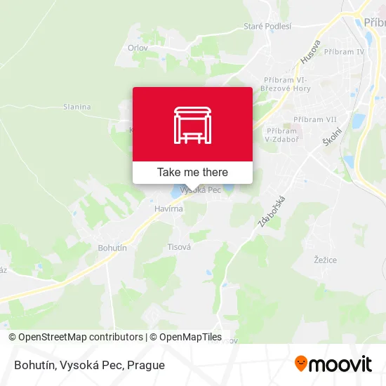 Карта Bohutín, Vysoká Pec