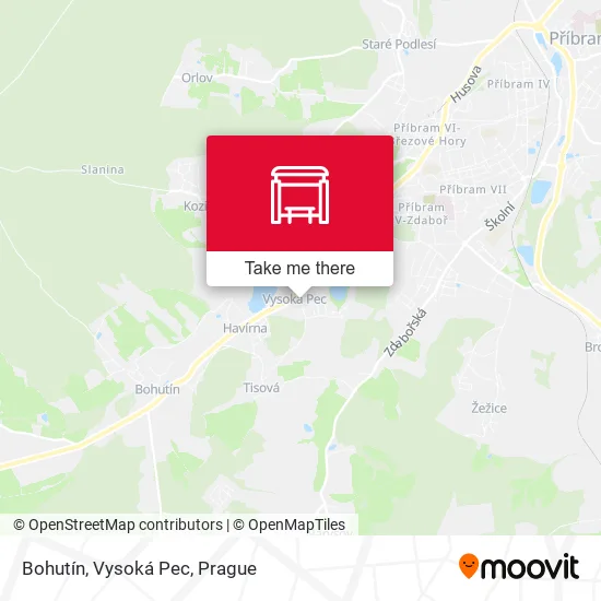 Карта Bohutín, Vysoká Pec