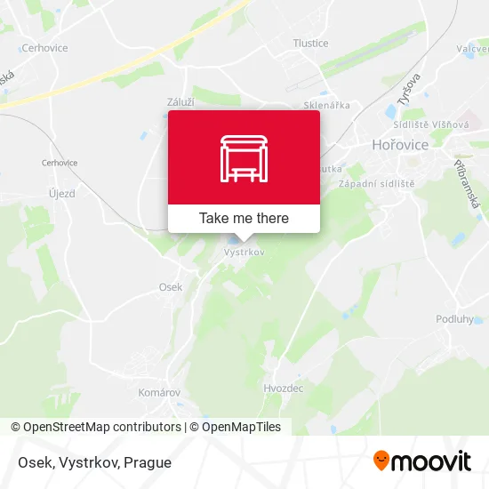 Карта Osek, Vystrkov