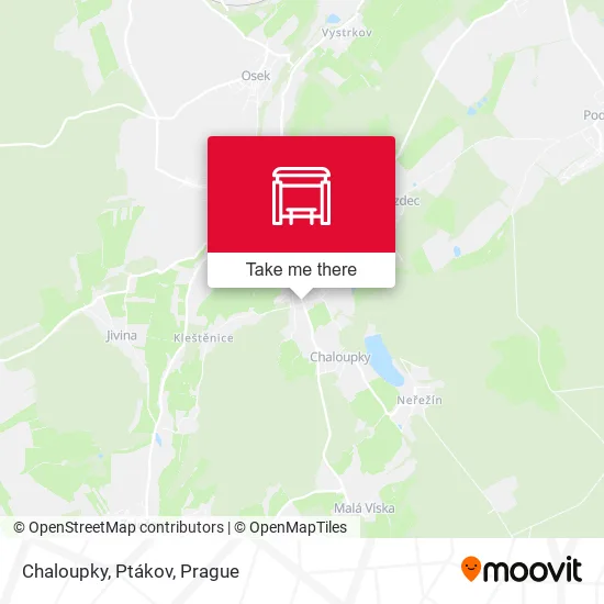 Карта Chaloupky, Ptákov
