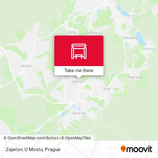 Карта Zaječov, U Mostu