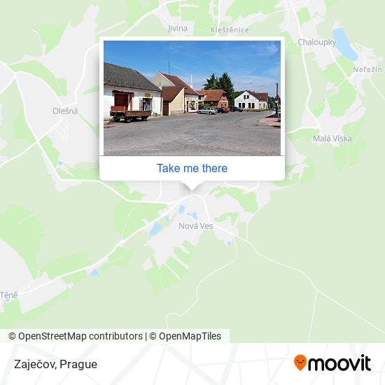 Zaječov map