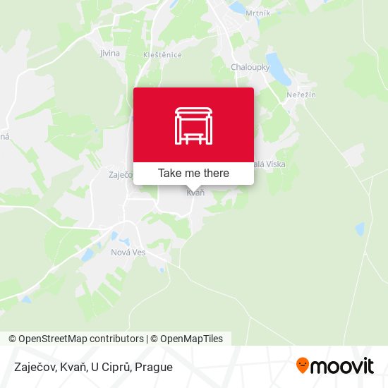 Zaječov, Kvaň, U Ciprů map