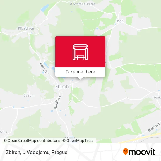 Карта Zbiroh, U Vodojemu