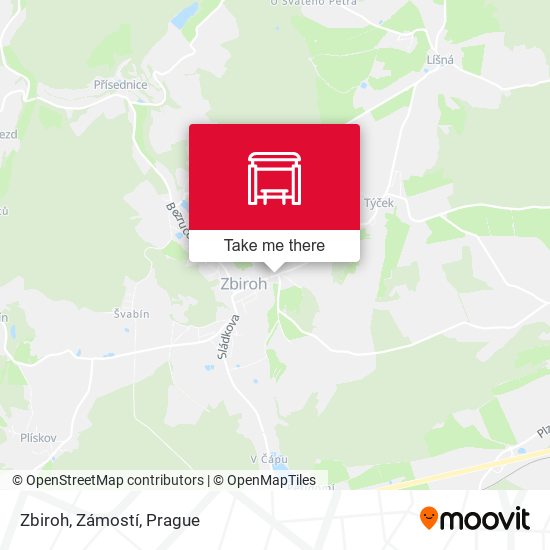 Zbiroh, Zámostí map