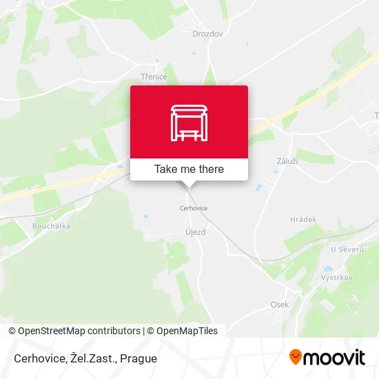 Карта Cerhovice, Žel.Zast.