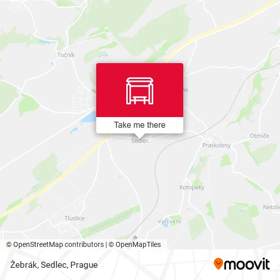 Карта Žebrák, Sedlec