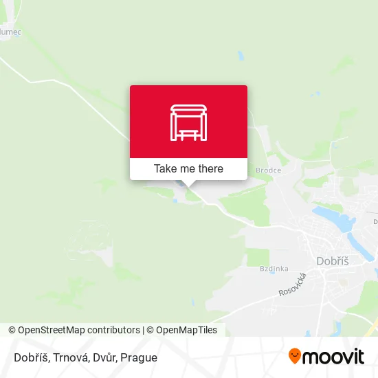 Карта Dobříš, Trnová, Dvůr