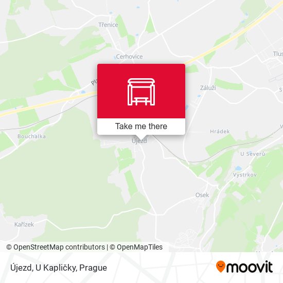 Карта Újezd, U Kapličky