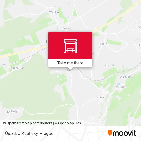 Карта Újezd, U Kapličky