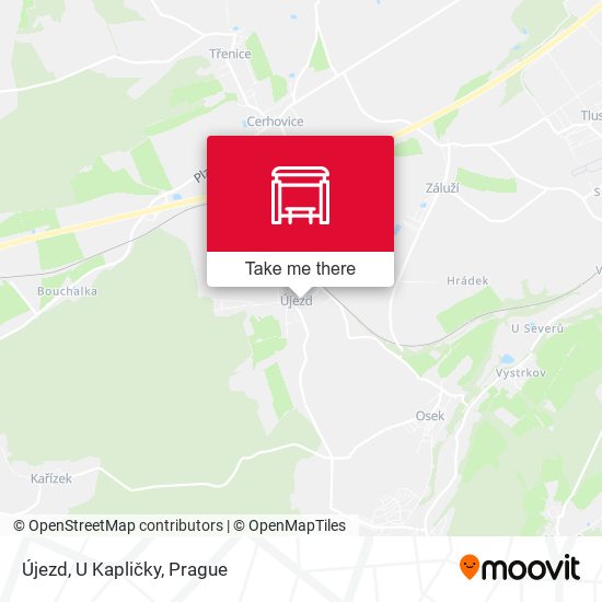 Карта Újezd, U Kapličky
