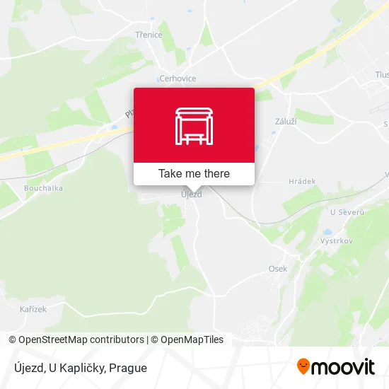 Карта Újezd, U Kapličky