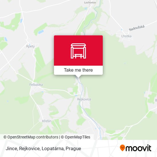 Jince, Rejkovice, Lopatárna map